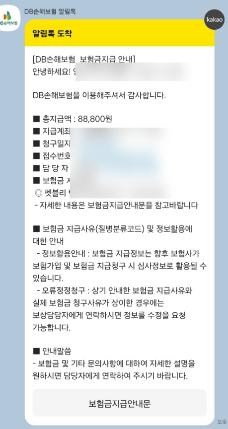 DB펫보험 후기 5가지(청구비용, 청구방법 포함)