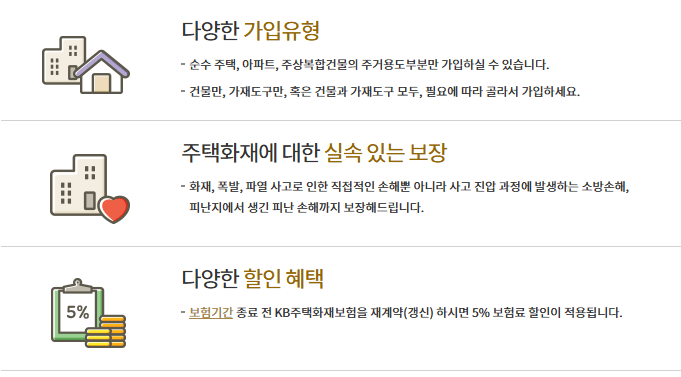 kb 화재보험 후기 3가지(보험료 포함)