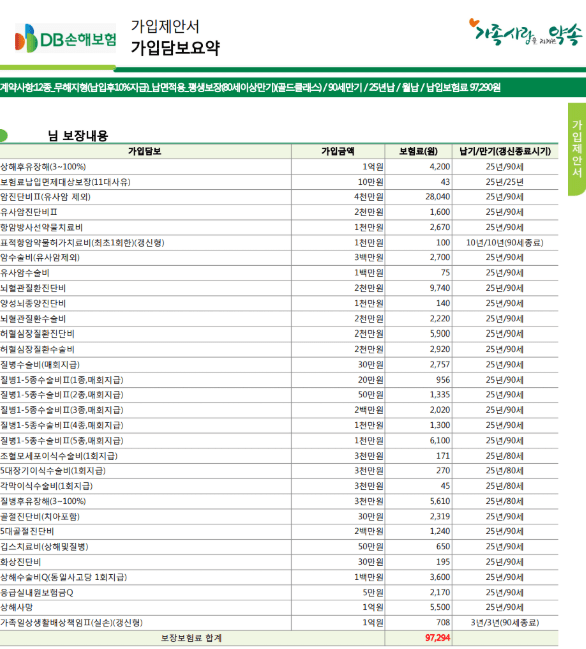 DB 자녀 보험 후기 6가지(보험비, 보장내역 포함)