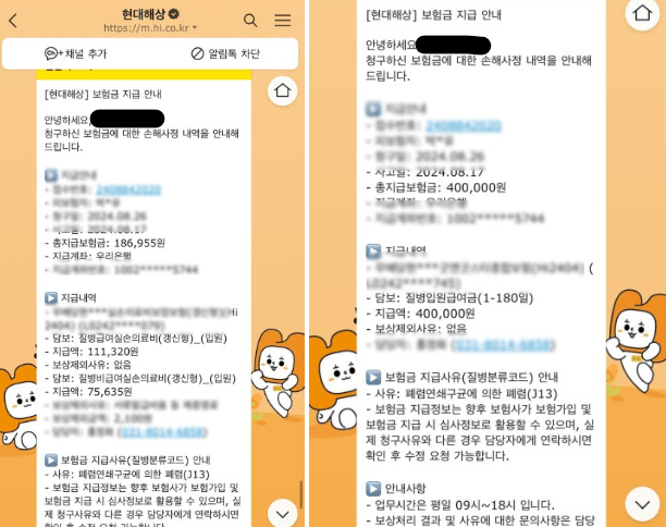 현대해상 간병인 보험 후기 3가지(보험료, 청구 후기)