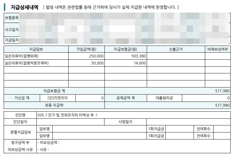 백내장 수술 실비 청구 후기 4가지(비용 공개)