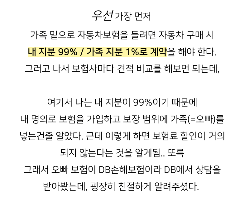 현대해상다이렉트 1일 자동차 보험 후기