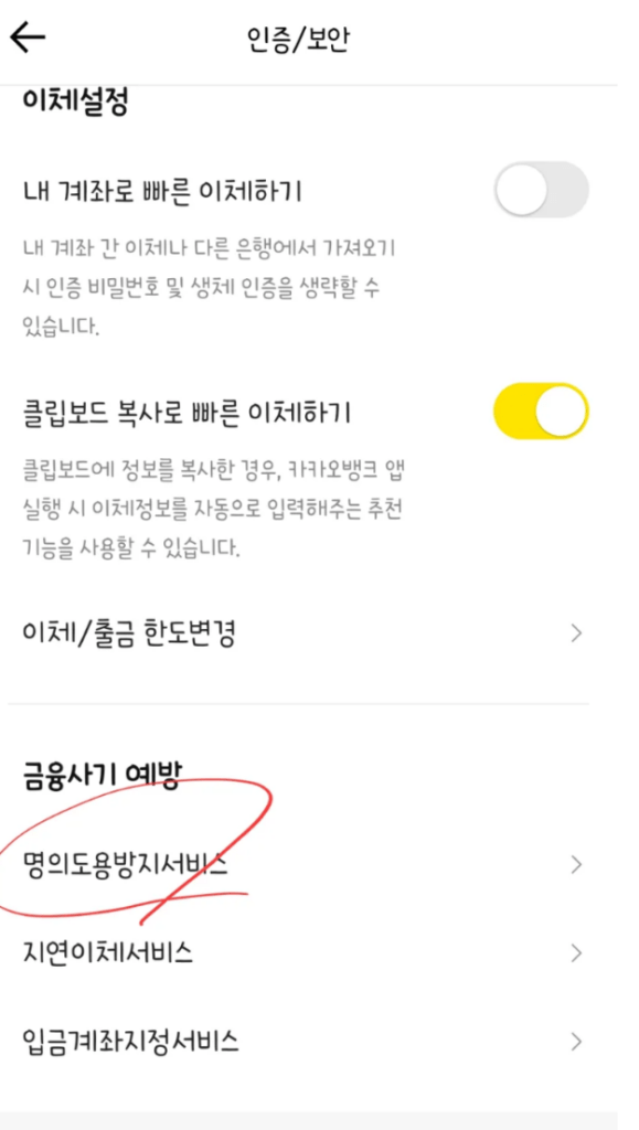 명의도용방지서비스 후기 6가지(카뱅신청/해지후기)