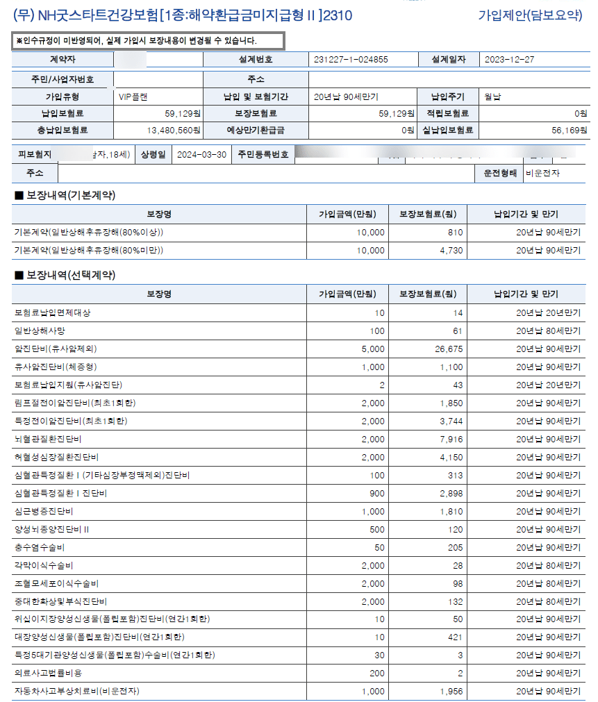 농협 어린이보험 후기 모음(20대까지도 가능한 보험?)