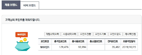 농협카드 포인트 사용법, 조회 사용처(현금화 캐시백 방법)