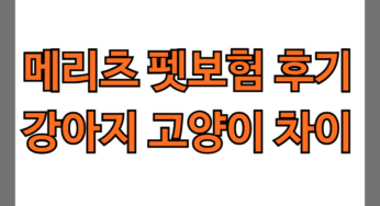 메리츠 펫보험 후기 3개(강아지, 고양이 보험료 공개)