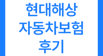 현대해상 자동차보험 후기 5가지(사고, 일일 보험 포함)