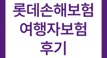 롯데손해보험 여행자보험 후기 3가지(청구 후기 포함)