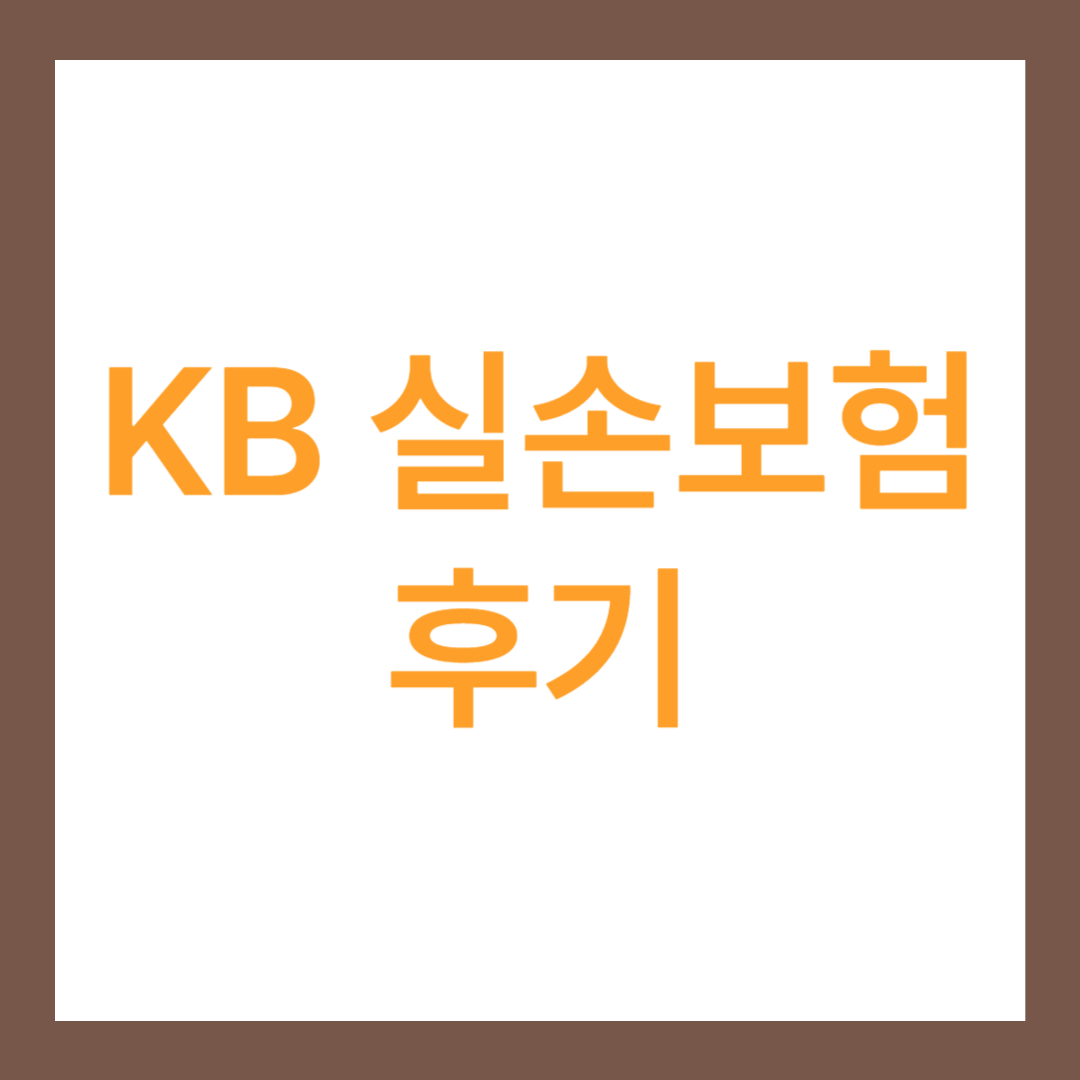 KB 실손보험 후기 3가지(보험료 공개, 청구 후기 포함)