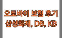 오토바이 보험 후기 삼성화재, db, kb
