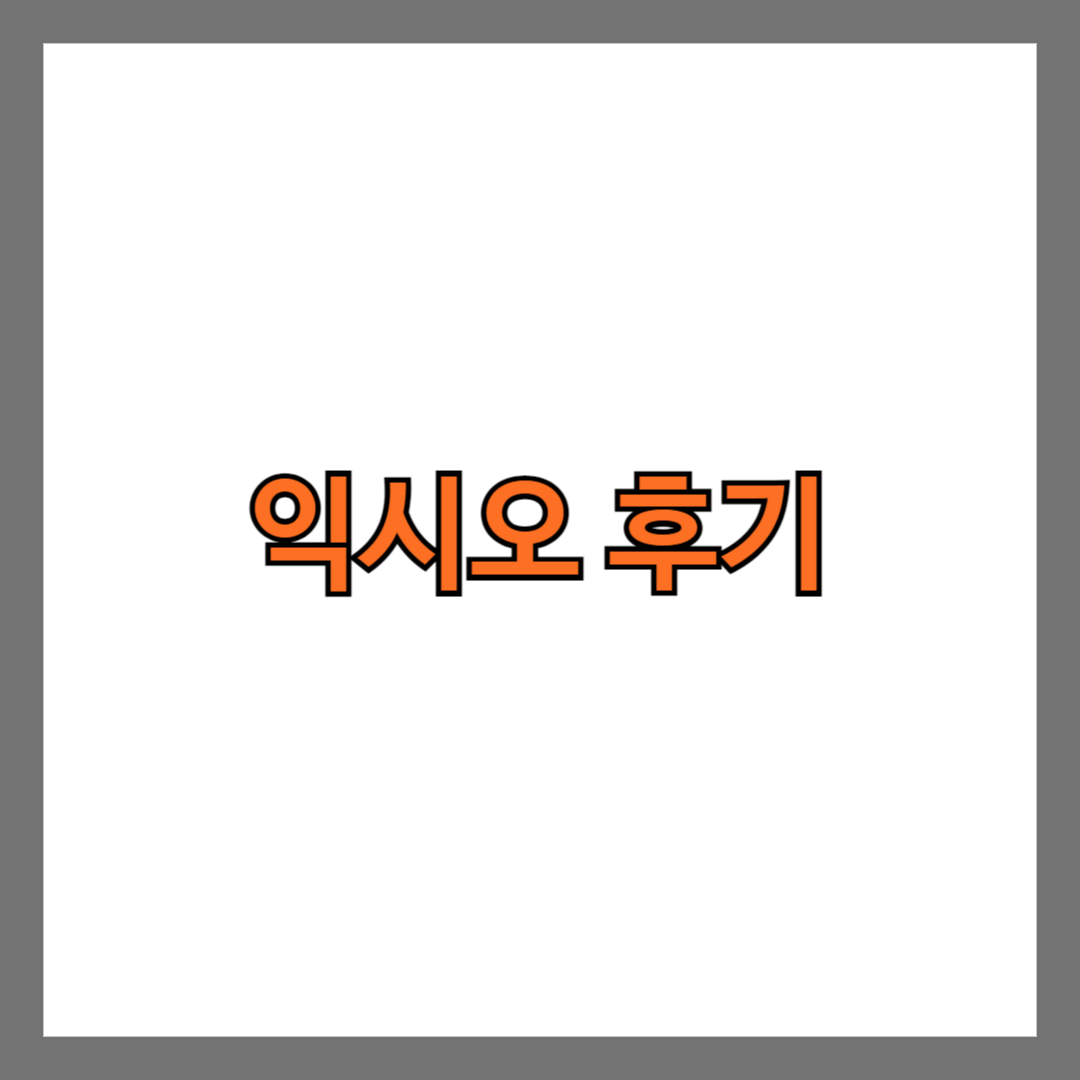 익시오 후기