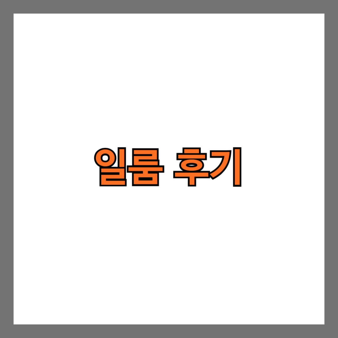 일룸 후기